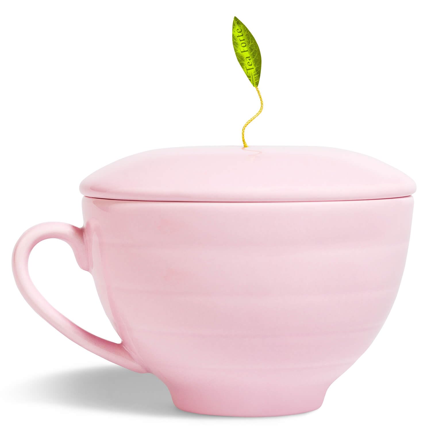 Tea Forte Terra Stoneware Teacup with Saucer, Frank Lloyd Wright, 8 oz. Stoneware Teacup for Steeping Pyramid Infusers, Dishwasher & Microwave Safe