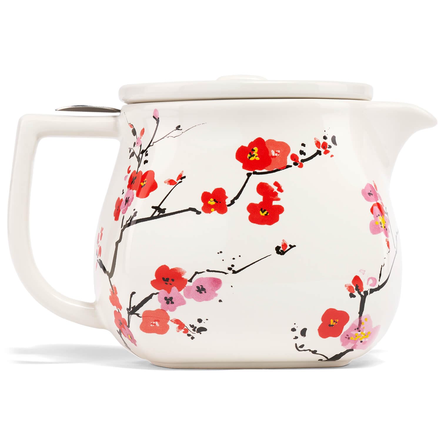 Tea Forte Terra Stoneware Teapot with Infuser and Lid, Frank Lloyd Wright, 20 oz. Sienna Stoneware Pot for Steeping Loose Leaf Tea, Dishwasher & Microwave Safe