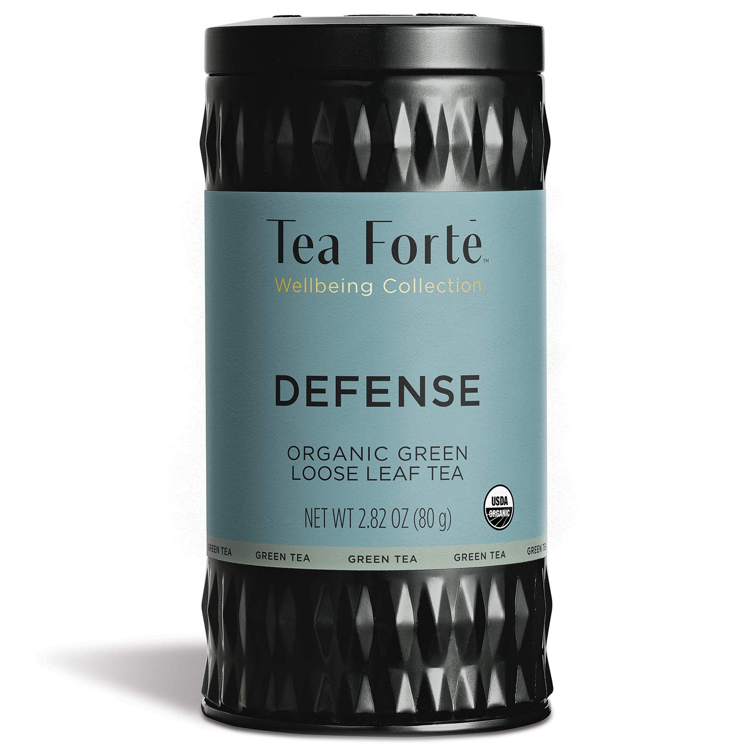 Tea Forte Orange Jasmine Premium Organic Loose Leaf Caffeinated Green Tea Blend Canister, Makes 35-50 Cups